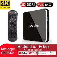 H96 Max X2 Android 8,1 Smart tv BOX Amlogic S905X2 4GB 64GB 2,4G/5,8G Wifi USB3.0 H.265 BT4.0 4K H96Max телеприставка медиаплеер