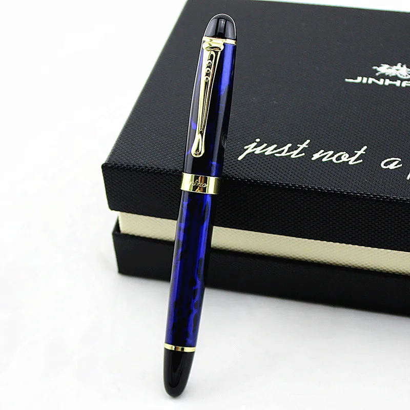 Jinhao X450 классический толстый корпус 1,0 мм изогнутое перо каллиграфия ручка высокого качества металлическая перьевая ручка Роскошные чернила подарочные ручки для письма