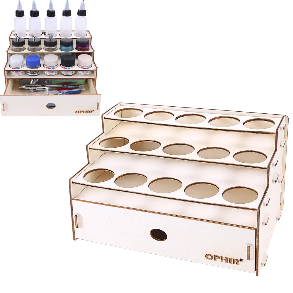 Wooden Pigment Rack with Cabinet Paints Storage Ink Stand Drawing Tools Holder Modular Organizer Artist Supply MG039 72pcs professional drawing painting sketch kit set with pencils erasers sharpener for artist beginner student sketching coloring