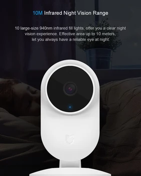 

Xiaomi Mijia AI Smart IP Cam 2MP 1080P P2P 130 Wide Angle IR 10m Web Camera Two-way audio Wifi Mi Home Security Camera