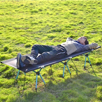 

Portable Foldable Camping Cot Single Person Outdoor Folding Bed 120KG Bearing Weight Compact for Outdoor Hiking Camping