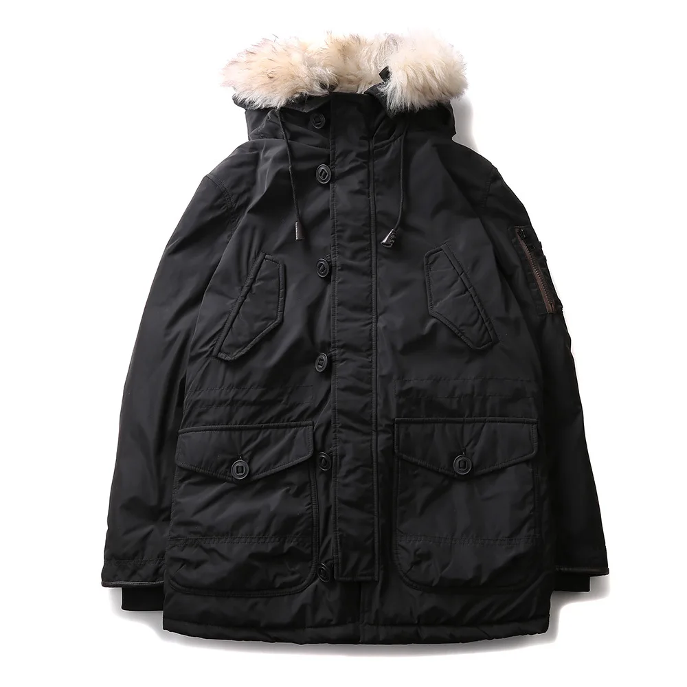 Новая брендовая одежда куртки толстые теплые мужские пуховики высокое качество меховой воротник с капюшоном пуховик мужское зимнее пальто