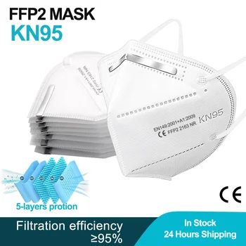 

5-100 Pcs FFP2 Face Masks KN95 5 Layers Filter Dust Mouth Safety Maske PM2.5 Protective Respirator Reusable Mascarillas Masque