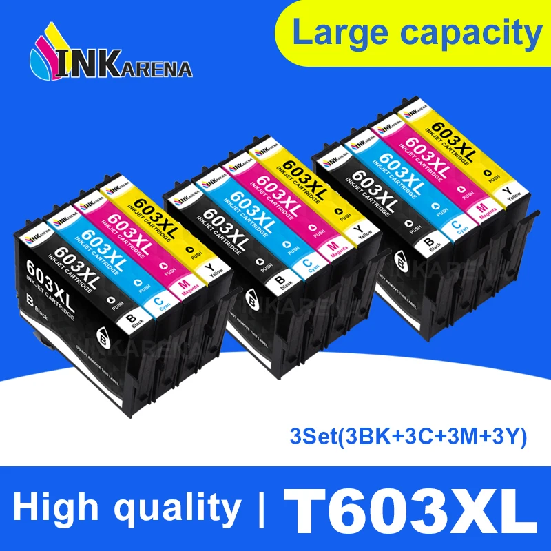 INKARENA impresora 603 XL 5PK, Compatible con Epson 603XL, E603, T603, para  XP 2100, XP 3100, WF 2810, XP 3105, XP 4100, XP 4105|Cartuchos de tinta| -  AliExpress