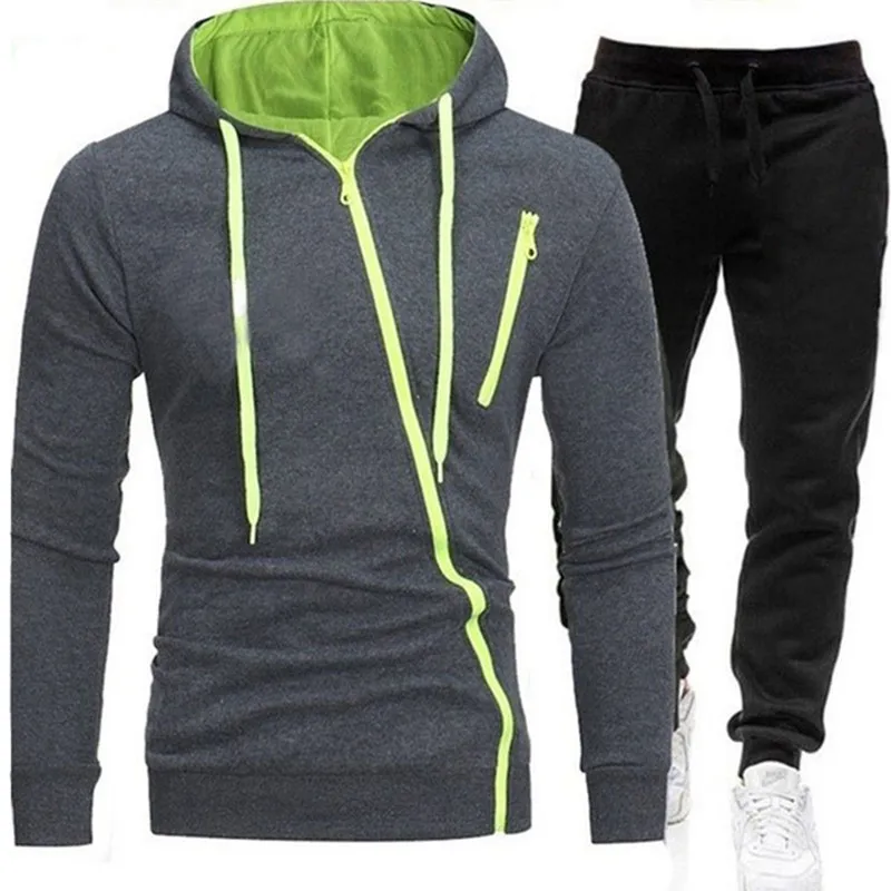 Autumn Men's Tracksuits 2-Piece Hoodie + Pants Sports Suit Men's Sweater Zipper Hoodie Men's Clothing Suit Sportswear Size M-4Xl mens two piece sets