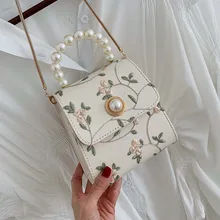 Bolsos cruzados de cuero con perlas para mujer, bolsos de lujo 2020, bolsos pequeños de diseñador para mujer, bolsos de mano con correa, bandolera de hombro