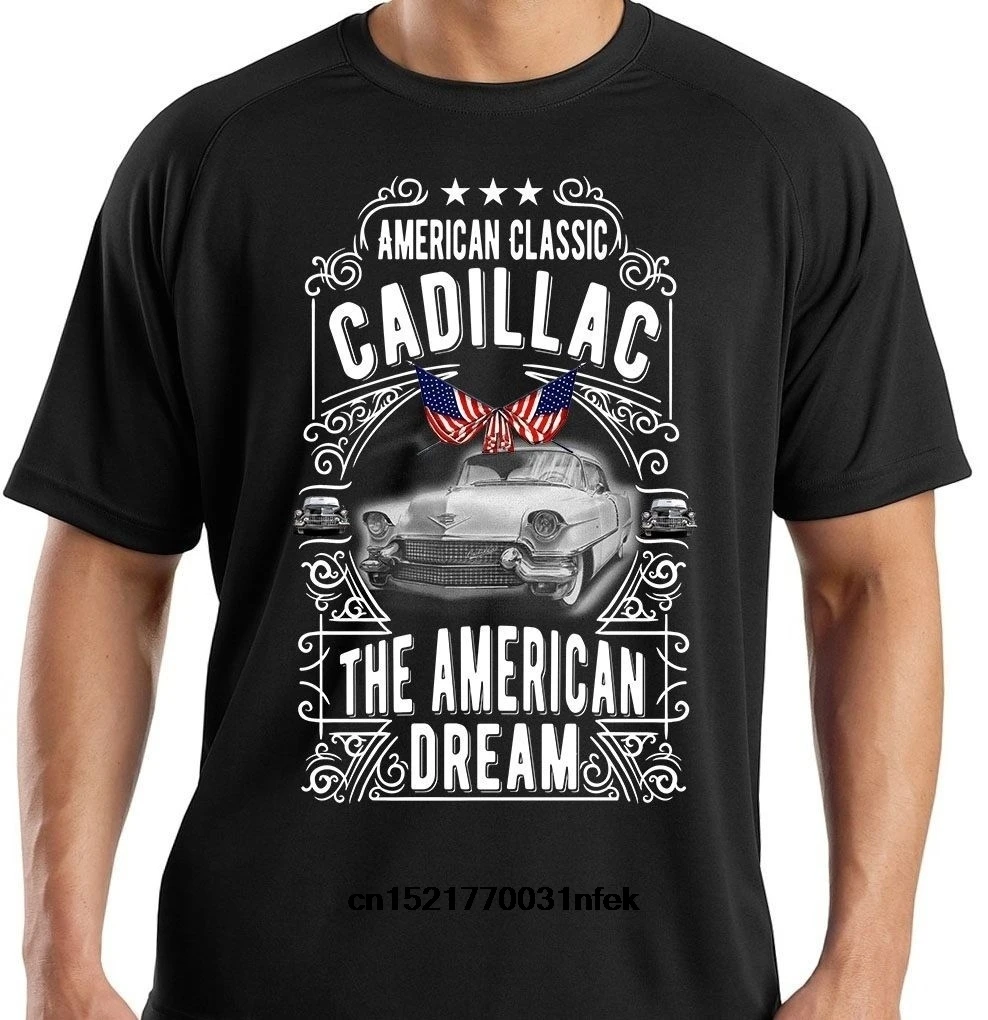 Мужская футболка Cadillac-винтажный стиль забавная с изображением машины