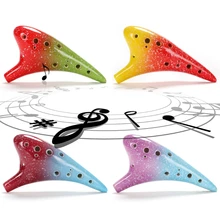 12 отверстий окарина керамический альт C флейта музыкальный инструмент подарок Q6PB