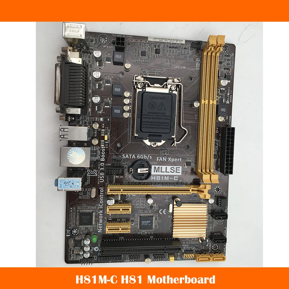 Высококачественная Материнская плата ASUS H81M-C H81 с интерфейсом 1150-Pin будет
