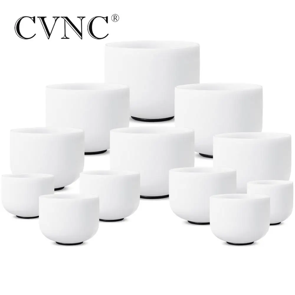 CVNC "-14" чакра настроенная CDEFGABC# D# F# G# A# набор из 12 шт чакр набор хрустальных поющих чаш