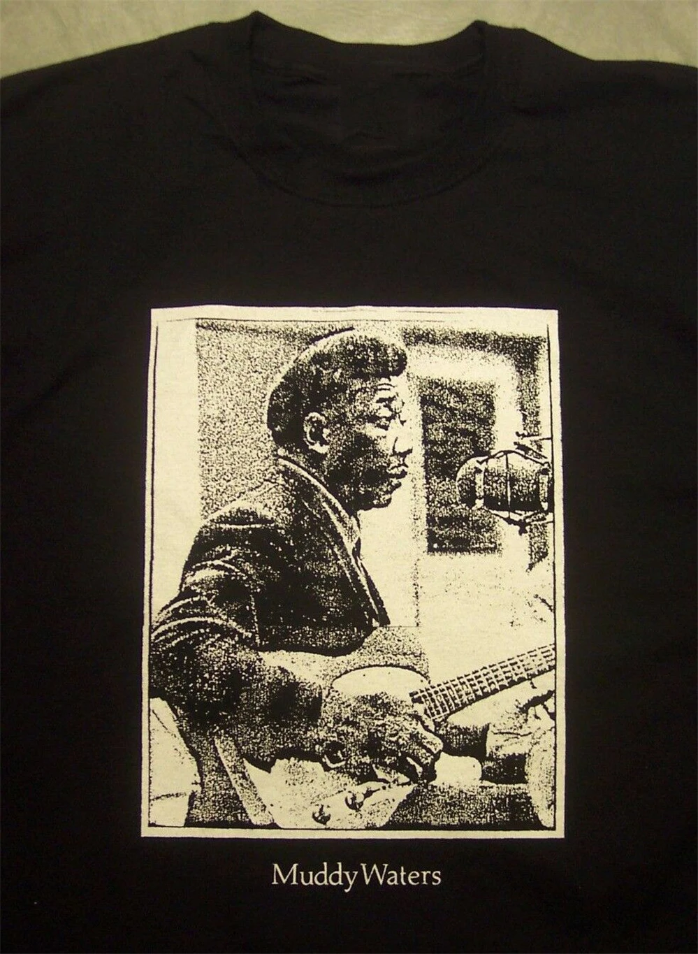 Muddy Waters studio футболка в винтажном стиле с рисунком блюза телешоу гитары S-3XLg BLK 20th 30th