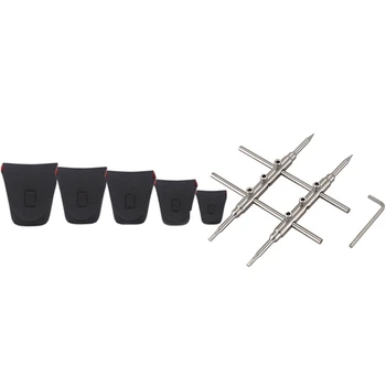 

Professional Curved Tips DSLR Camera Lens Spanner Wrench Repairing Opening Tool Stainless Steel with 5 Pcs Neoprene Dslr Camera