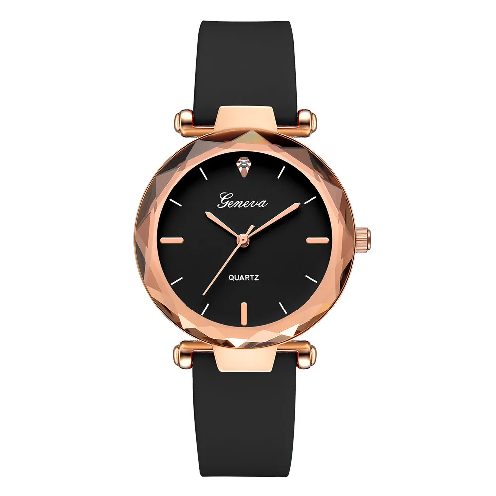 Women's watch sleek minimalist elegant quartz watch Geneva silicone fine strap quartz watch часы женские relogio feminino 50