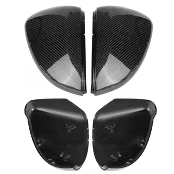 

Car Mirror 1 Pair Carbon Fiber Rearview Mirror Cover Direct-Replace for MK7//R 13-18 car styling