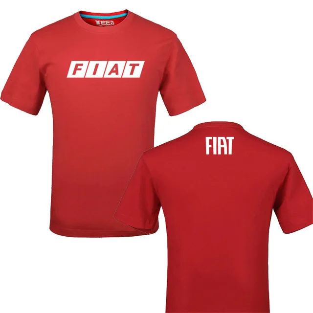 Забавная Футболка с принтом лого Fiat из хлопка, летняя повседневная футболка унисекс, футболки d - Цвет: 1