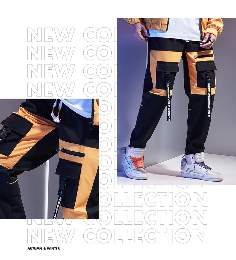 Streetwear Hip Hop Cargo Pants For Mens Pants Fashions Multi-Pocket Black Men Trousers Male Harajuku Sweatpants Joggers