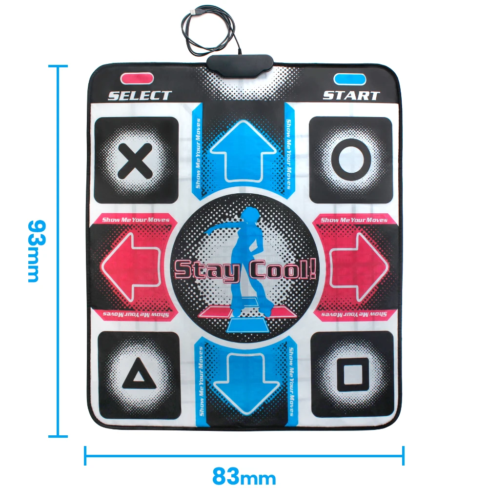 USB Non-Slip Dance Mat Dancing Pad Step Foot Blanket for PC Laptop Video Game Family Sports Motion Sensing Game