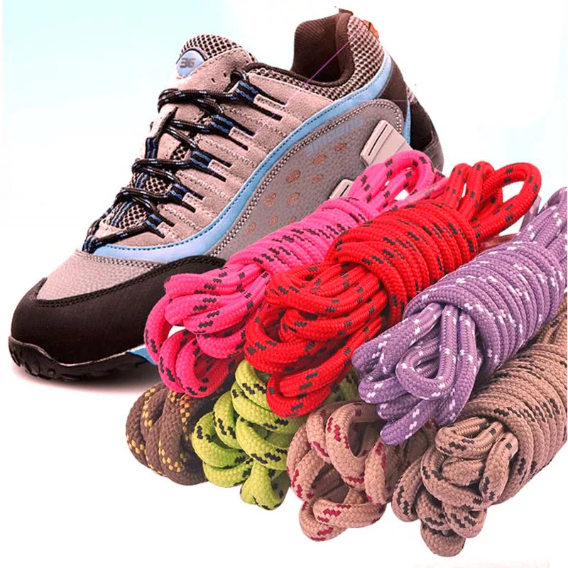 2pcs Outdoor Sport Casual 7 Colors Round Shoelaces Hiking Slip Rope Shoe Laces Sneakers Boot Strings 80 100 120cm |