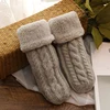 Fashion Women Twist Flowers Wool Knit MittensUnisex Double Thicken Plus Velvet Full Finger Cashmere Warm Driving Mittens L46 ► Photo 2/6