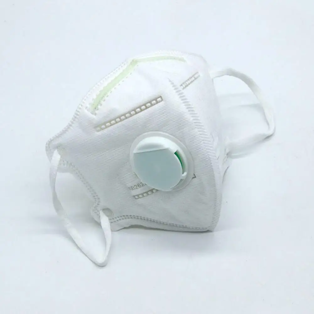 Promotion! Anti-haze Mouth Masks With Valve Washable Replaceable Filter Activated Carbon Folding Dust Mask - Цвет: Белый