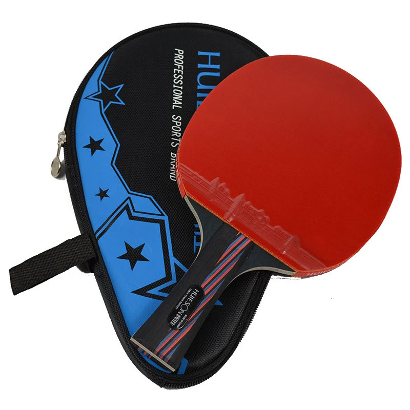 Huieson Hybrid Carbon Fiber Table Tennis Racket Blade Double Face Pimples-in Racket Rubber Ping Pong Paddle for Senior Players (15)