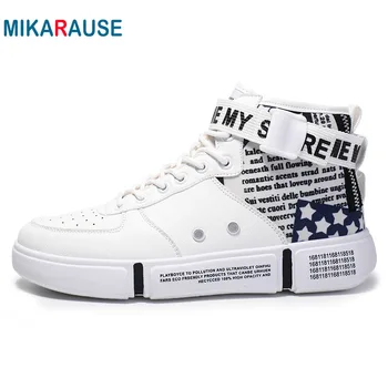 

MIKARAUSE Men White Casual Canvas Sneakers Teenage Fashion Stylish Shoes School Student Comfortable Running Sport Shoes For Boys