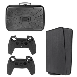 3in1 Remote Control Headset Storage Bag + 2x Gamepad Case + Host DustProof Cover Kit for Play-station 5 PS5 Console 3in1 Remote Control Headset Storage Bag + 2x Gamepad Case + Host DustProof Cover Kit for Play-station 5 PS5 Console
