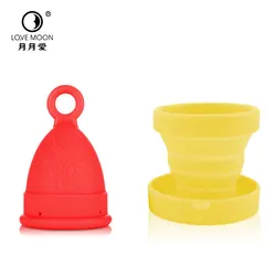 Premium Medical-Grade Silicone Menstrual Cup - Feminine Hygiene Solution - Large (Red)