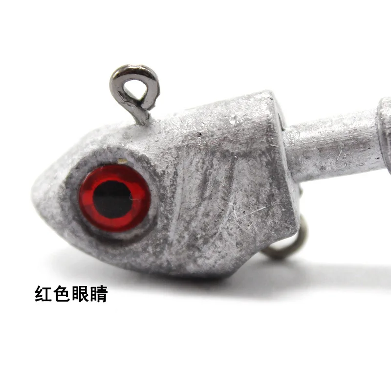 5PCS 3.5g-33g Jig Head Hook Fish Shape Carbon Steel  Head Fishing Hooks With Treble Fishing Hooks Soft Worm Fishing Accessories 5