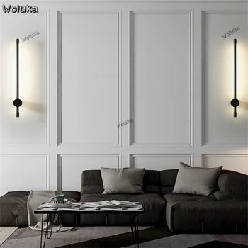 

Nordic wall lamp bedside LED long linear modern simple living room decorative background wall bedroom wall lamp CD50 W06