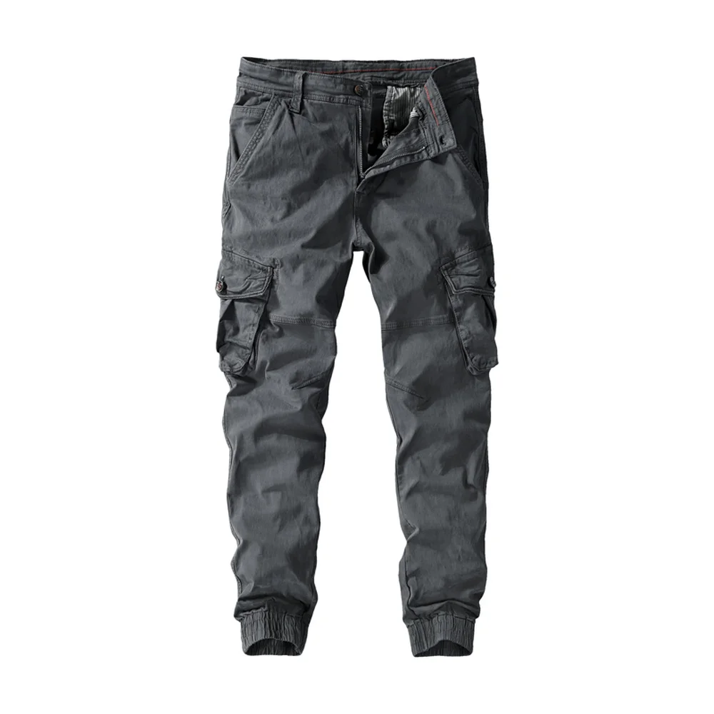 Trousers Solid Cotton Cargo Pants Men Outdoor Military Autumn and Winter Tactical Work Pants Multi-Pockets Trouser Clothing Male army cargo pants Cargo Pants