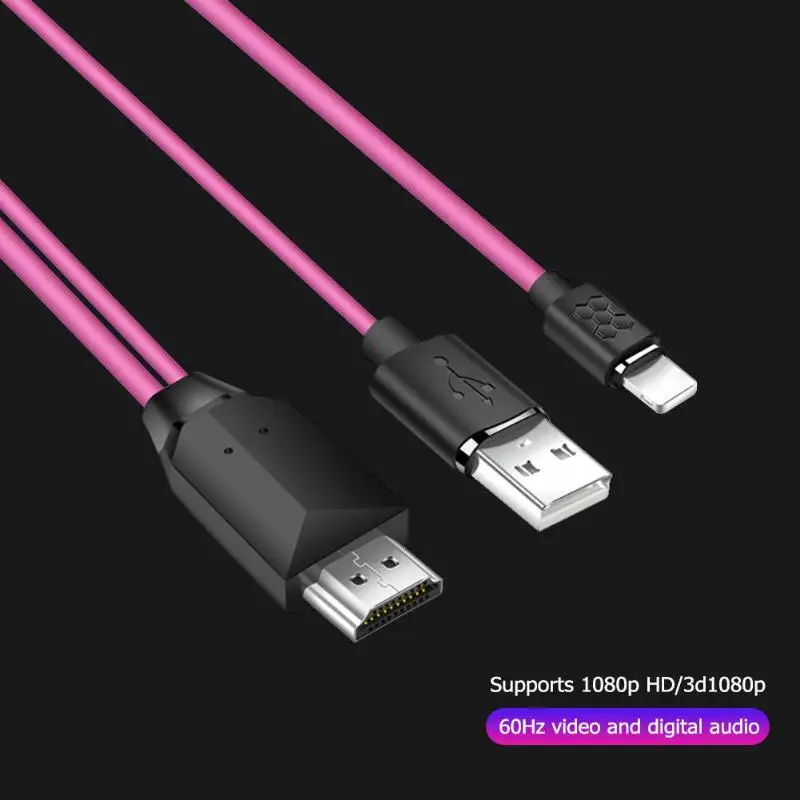 8-контактный к 1080P HDMI HD TV USB AV Кабель-адаптер Шнур для iPhone 6/7/8/X