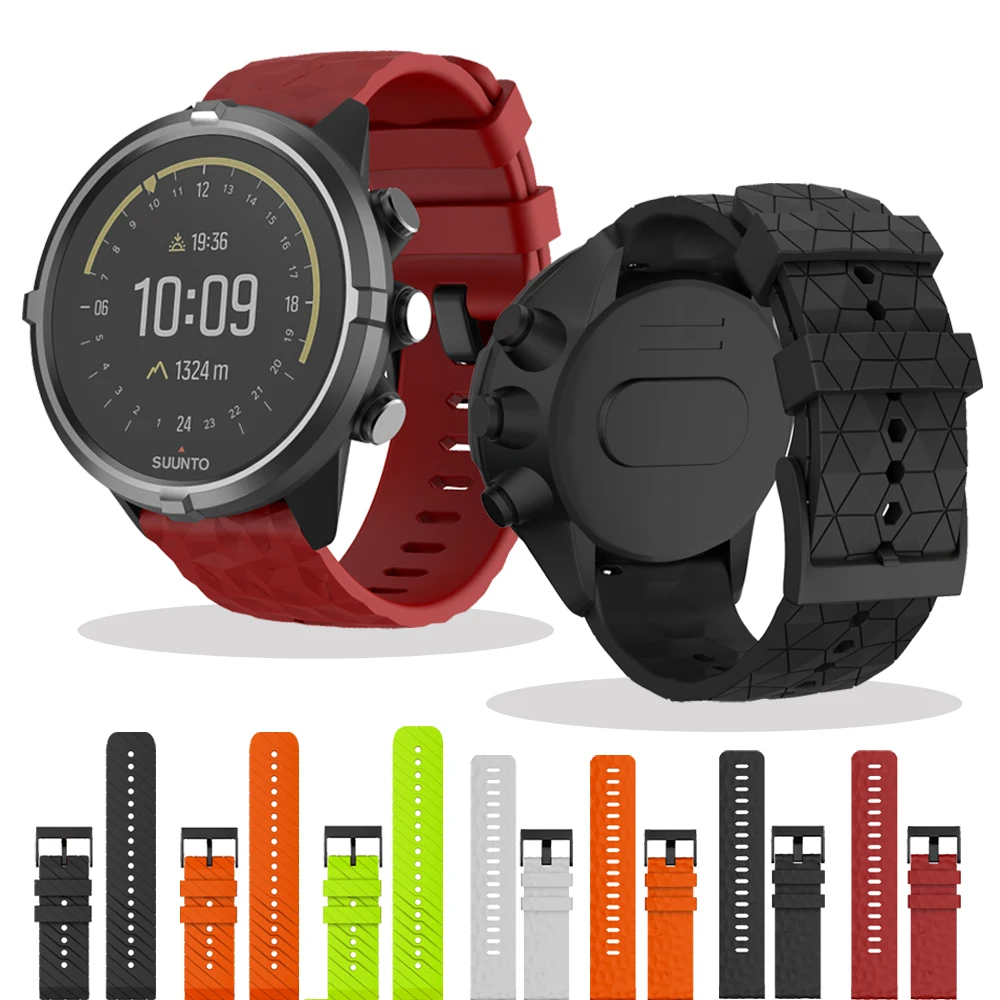 Ремешок силиконовый для Suunto 9/Baro резиновый браслет наручных часов 7 Спартанский HR