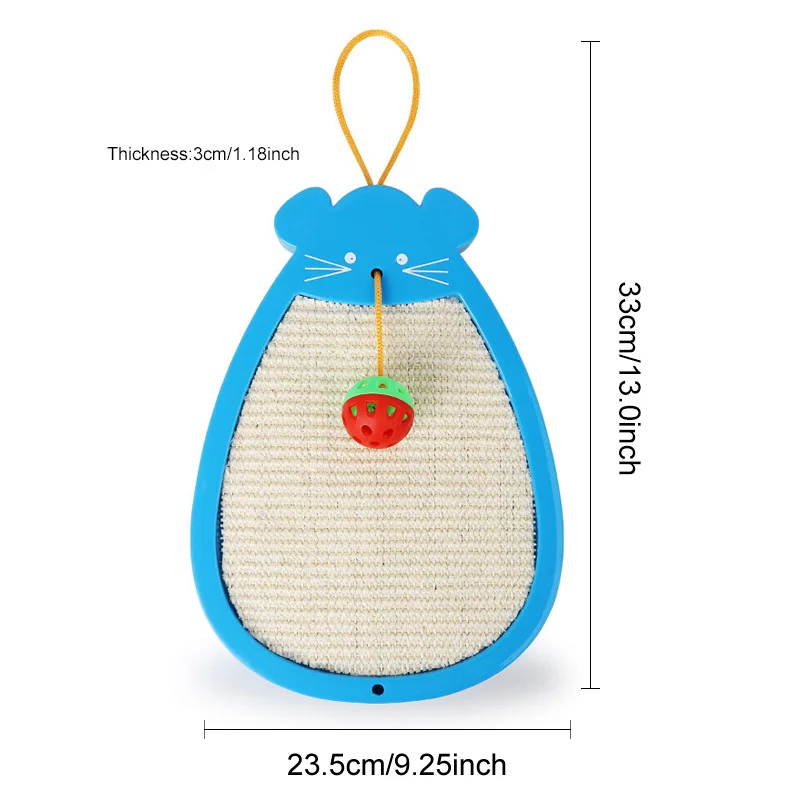 Cat Toys Cat Scratch Board Corrugated Paper With Sisal Ball Wear-resistant Cats Claws Springboard Funny Kitten Scratcher