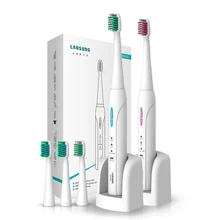 BGVfiveSN901 Men Women Wireless Rechargeable Sonic Toothbrush with 4 Heads Electric Tooth Brush Sets 2 Minutes Timing