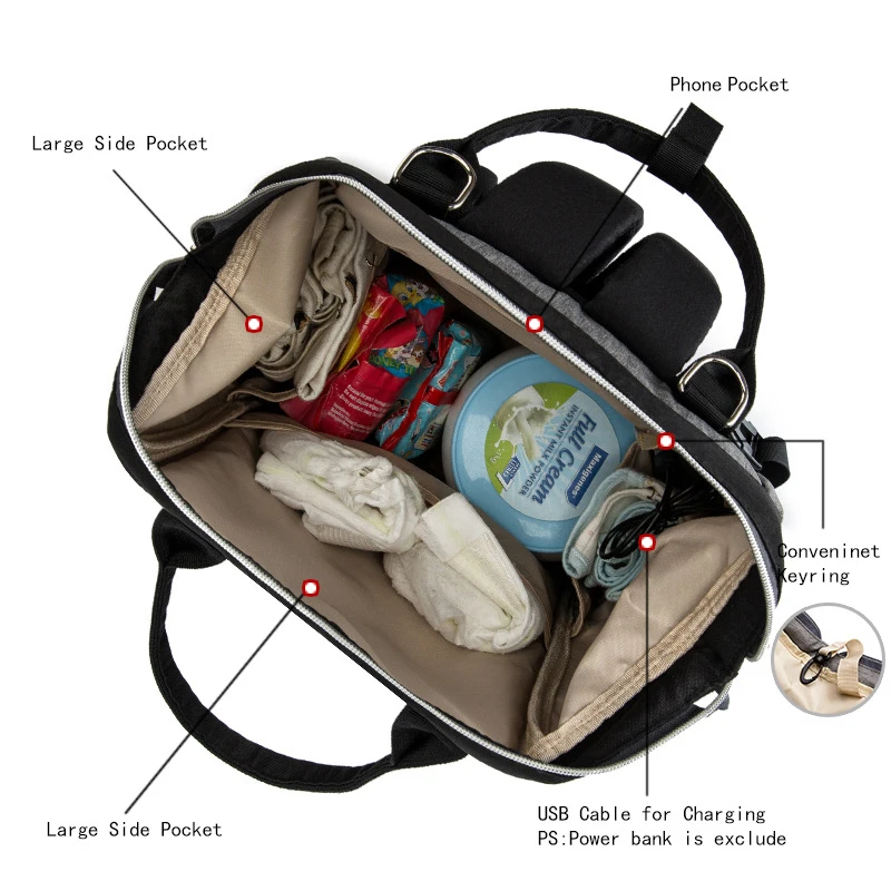Рюкзак для подгузников Bakcpack водонепроницаемая дорожная сумка ухода за ребенком