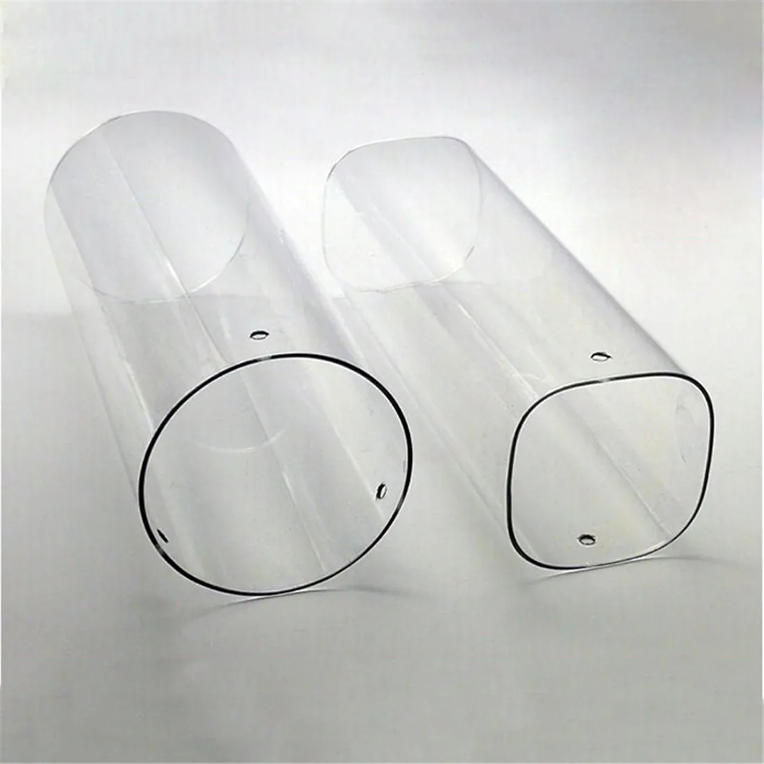 Clear Square Cylinder Glass Shade Replacement for Candlestick Lamp Transparent Long Tube Glass Lampshade for Lighting Parts