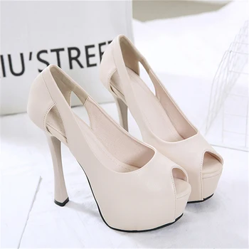 

2020 new spring fashion Woman Extreme Luxury 14CM High Heels Golden 5CM Platform Striptease Fetish black Pump prom Party shoes