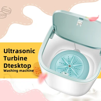 

Portable Clothes Washing Machine Personal Rotating Ultrasonic Turbines Washer Convenient Laundry For Travel Home Business Trip
