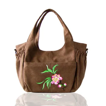 

2020 simple fashion new Chinese style hand-painted shoulder canvas bag women's hand-painted bag handbags