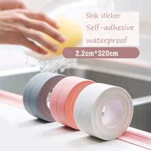 

22mm Waterproof Sealing Tape Bathroom Kitchen Sink Strip Shower Bath Tub Toilet Sealant PVC Self-adhesive Tap