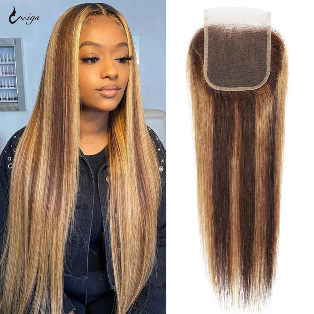 

Прямая застежка UWIGS 4x4, прямые волосы с бесплатной частью, прямые волосы для наращивания, только человеческие волосы, бразильские волосы