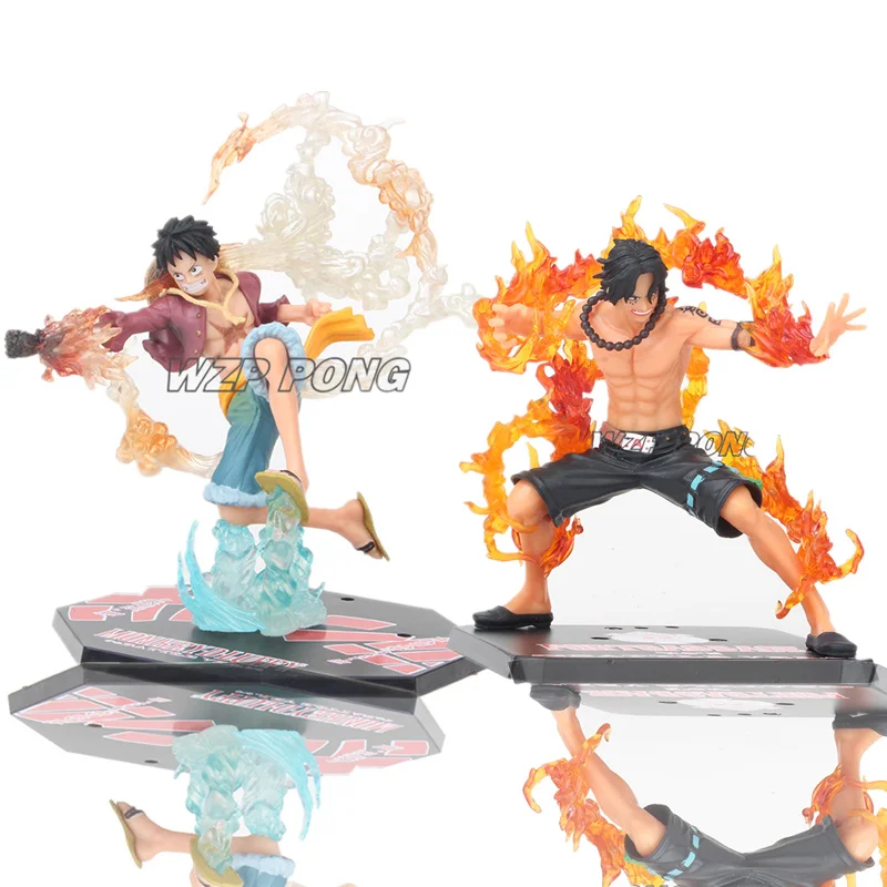 

16CM ONE PIECE Ace Luffy Battle Ver Figurine Dolls Toys PVC Action Figure Collectible Model Toy Kids Gift