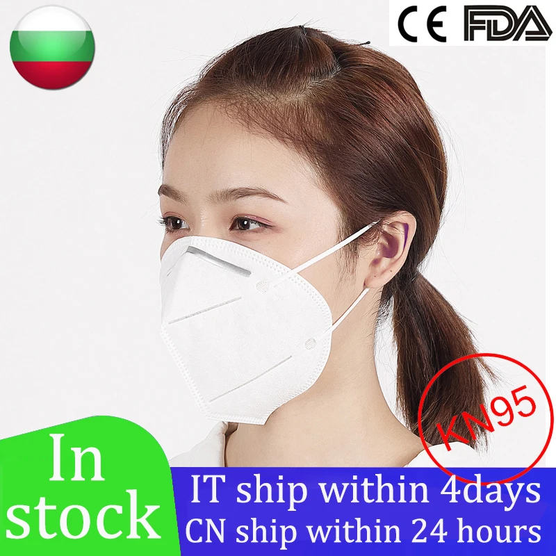 

KN95 Mask Respirator Protective Safety Disposable Face Masks 95% Filtration for Dust Particulate Pollution N95 Protection CE FDA