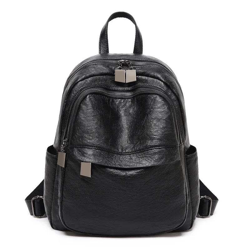 Женские кожаные школьные сумки Mochilas для девочек элегантные рюкзаки классическая