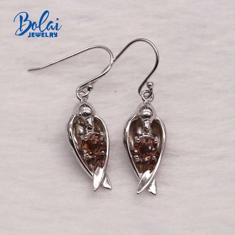 Bolaijewelry, изменение цвета, зултанит, серебро 925 пробы, "Сорока", серьги, изготовленные драгоценным камнем, хорошее ювелирное изделие, хороший рождественский подарок