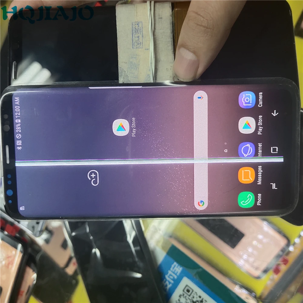 Есть большая линия AMOLED lcd для samsung Galaxy S8 G950 G950F ЖК-дисплей сенсорный экран дигитайзер