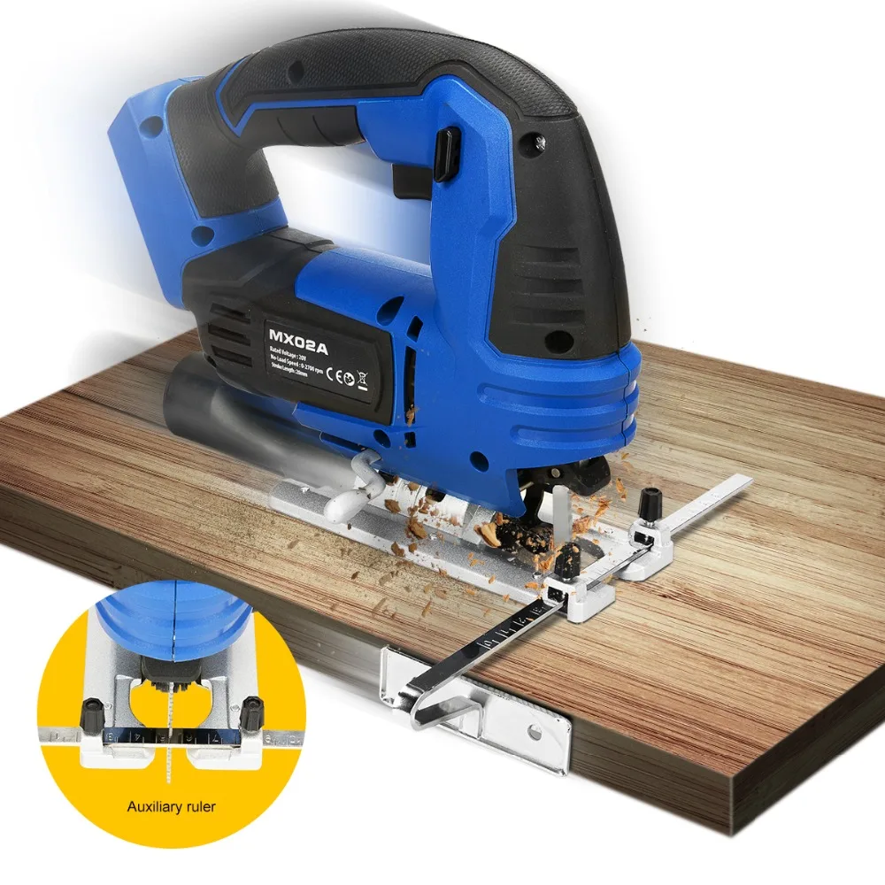 PROSTORMER 20V Jig Saw Регулируемая скорость электрическая пила с 6 лезвиями, мульти-угол джиг пила светодиодный свет руководство для деревообработки