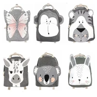 3-8 Years Old Kids School Bag Boys Girls Backpack Nordic Style Cartoon Animal Children Snack Toy Storage Bag Baby Backpack 2