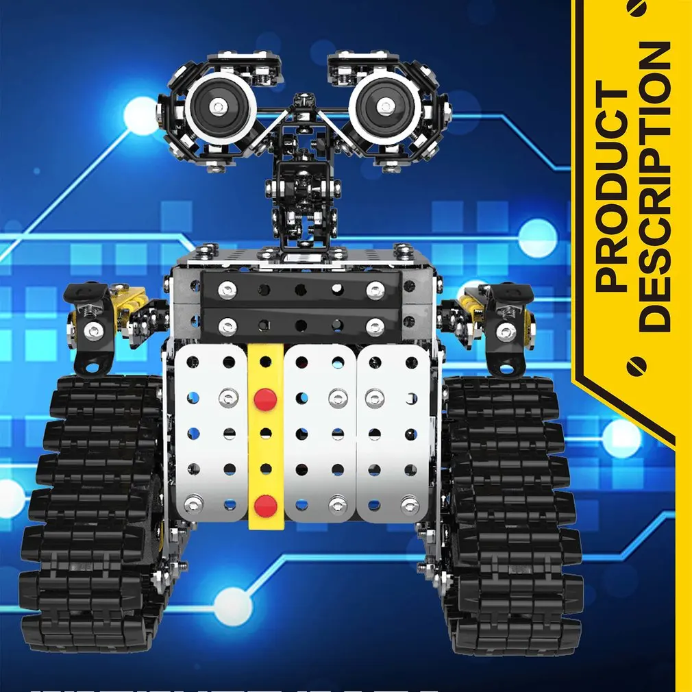 DIY 470 шт. плитка из нержавеющей стали робот статический скользящий сплав собранная игрушка робот Детская комната украшения подарок